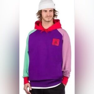 TEDDY FRESH Colorblock Hooded Sweatshirt Size
Medium Pockets Unisex 100% Cotton